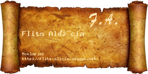 Flits Alícia névjegykártya